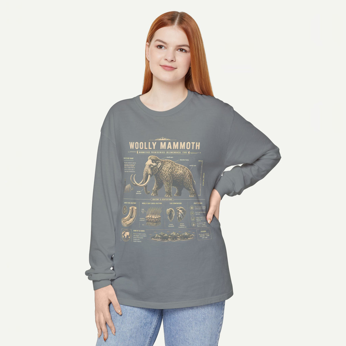 Woolly Mammoth Anatomy Long Sleeve Tee