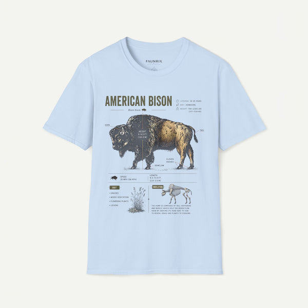 Vintage American Bison Anatomy T-Shirt