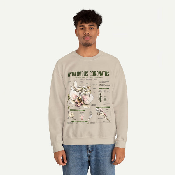 Botanical Anatomy Sweatshirt — Hymenopus Coronatus Illustration