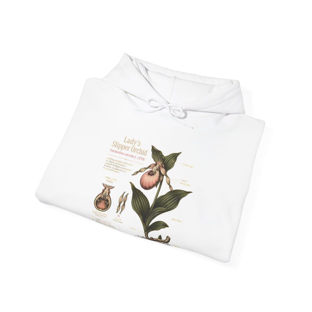 Botanical Peach Illustration Hoodie — Vintage Botanical Chart Sweatshirt