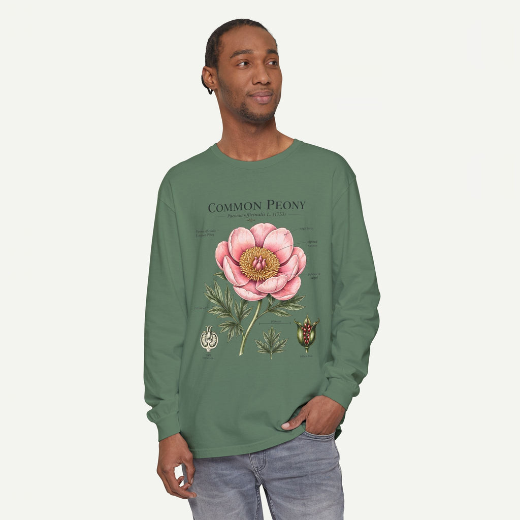 Botanical 'Common Peony' Long Sleeve Tee