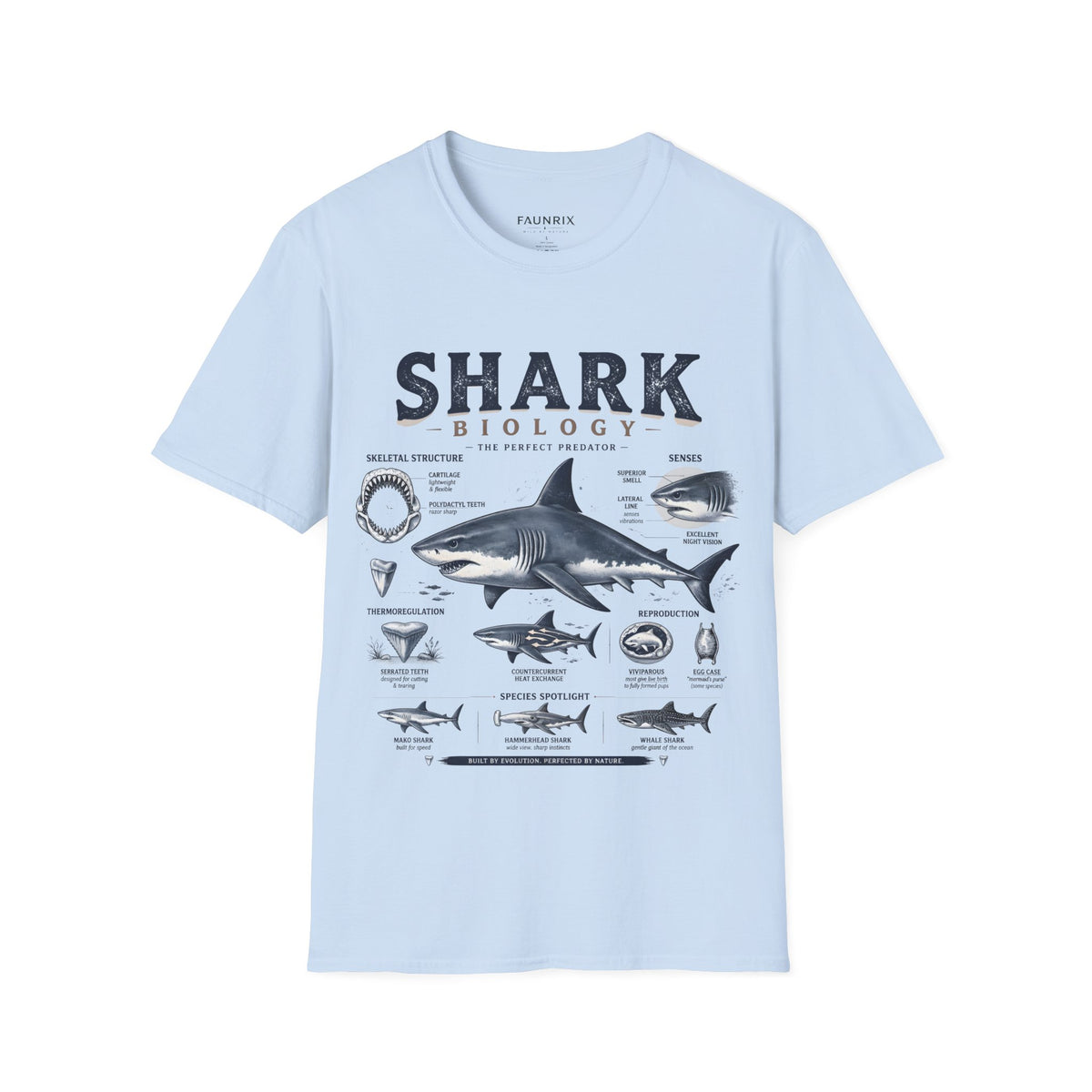Shark Biology T-Shirt — Vintage Anatomy Graphic Tee
