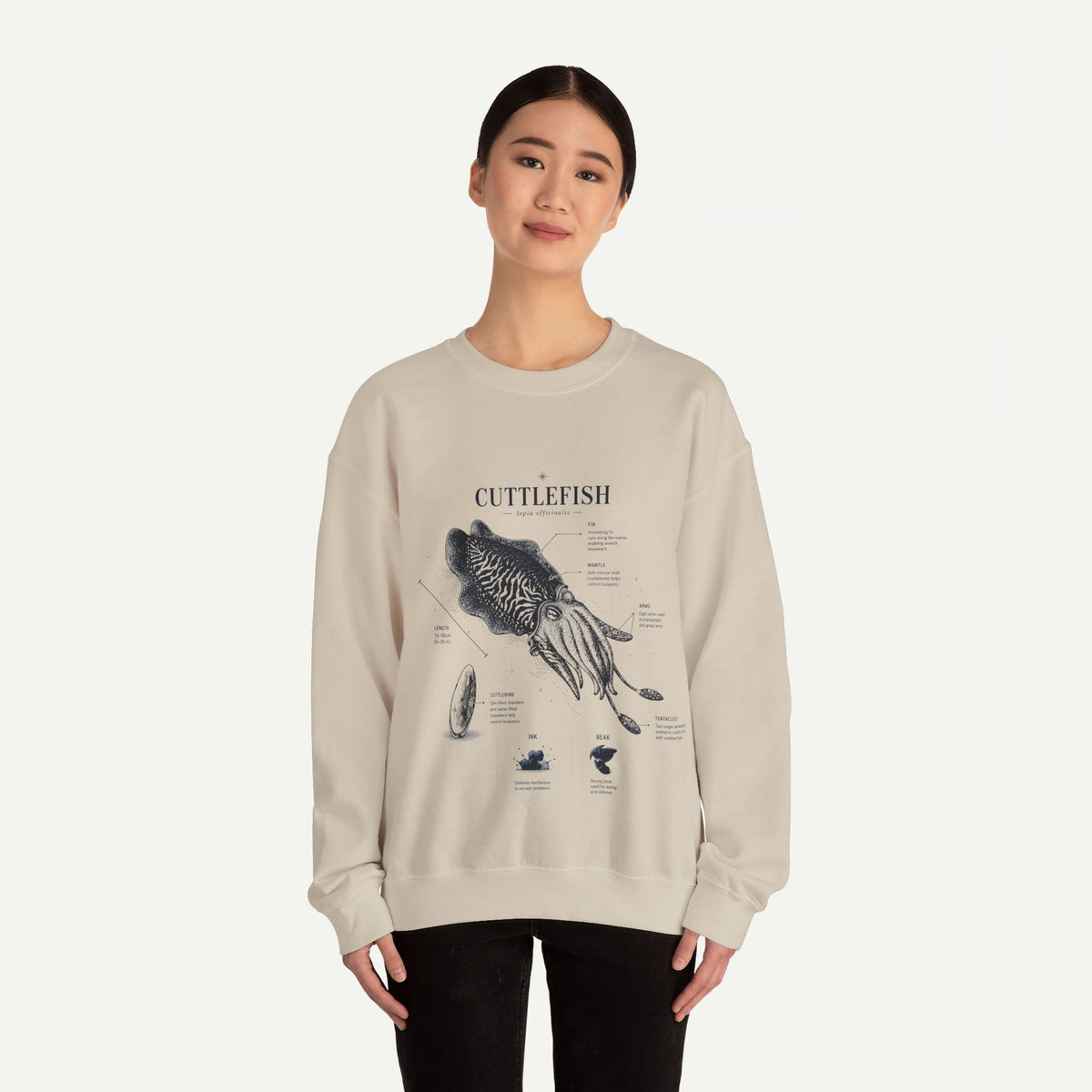 Cuttlefish Anatomy Crewneck Sweatshirt