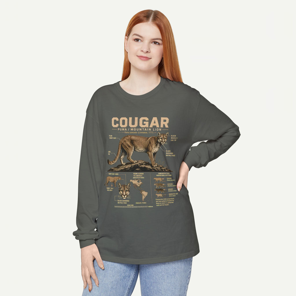 Cougar Wildlife Anatomy Long Sleeve Tee