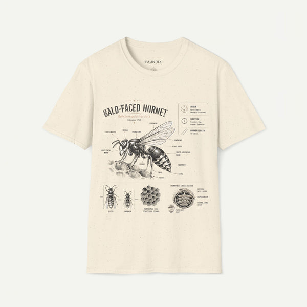 Bald-Faced Hornet Anatomy T-Shirt - Vintage Entomology Illustration