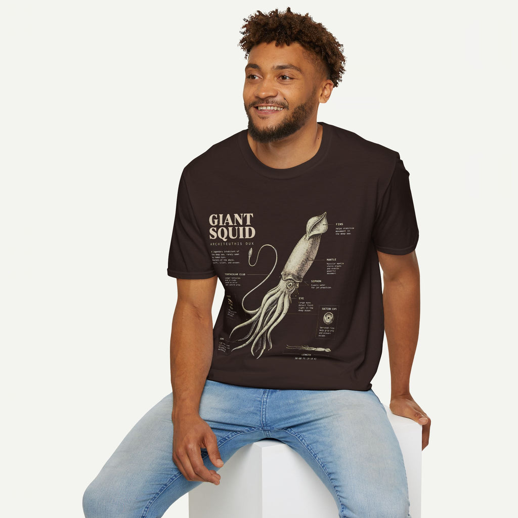 Giant Squid Anatomy T-Shirt — Vintage Marine Biology Graphic Tee