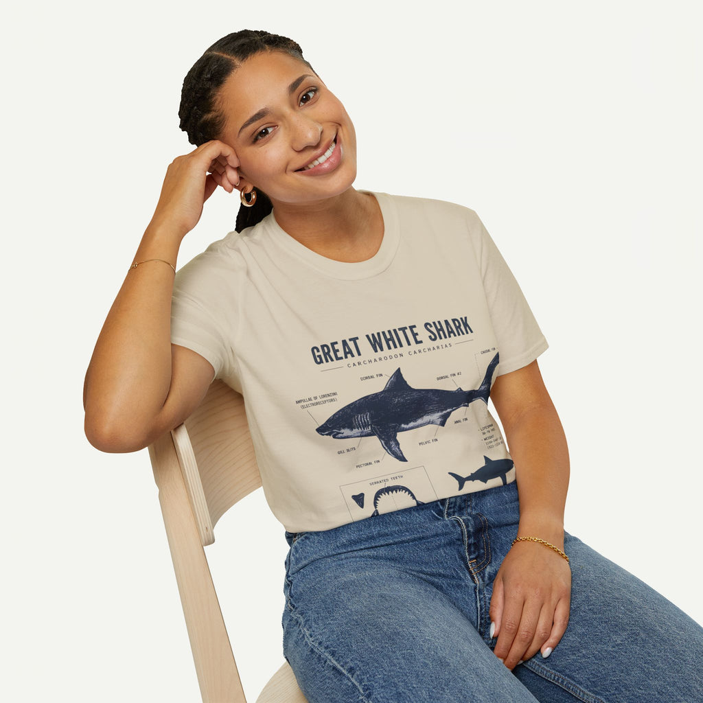 Great White Shark Anatomy T-shirt