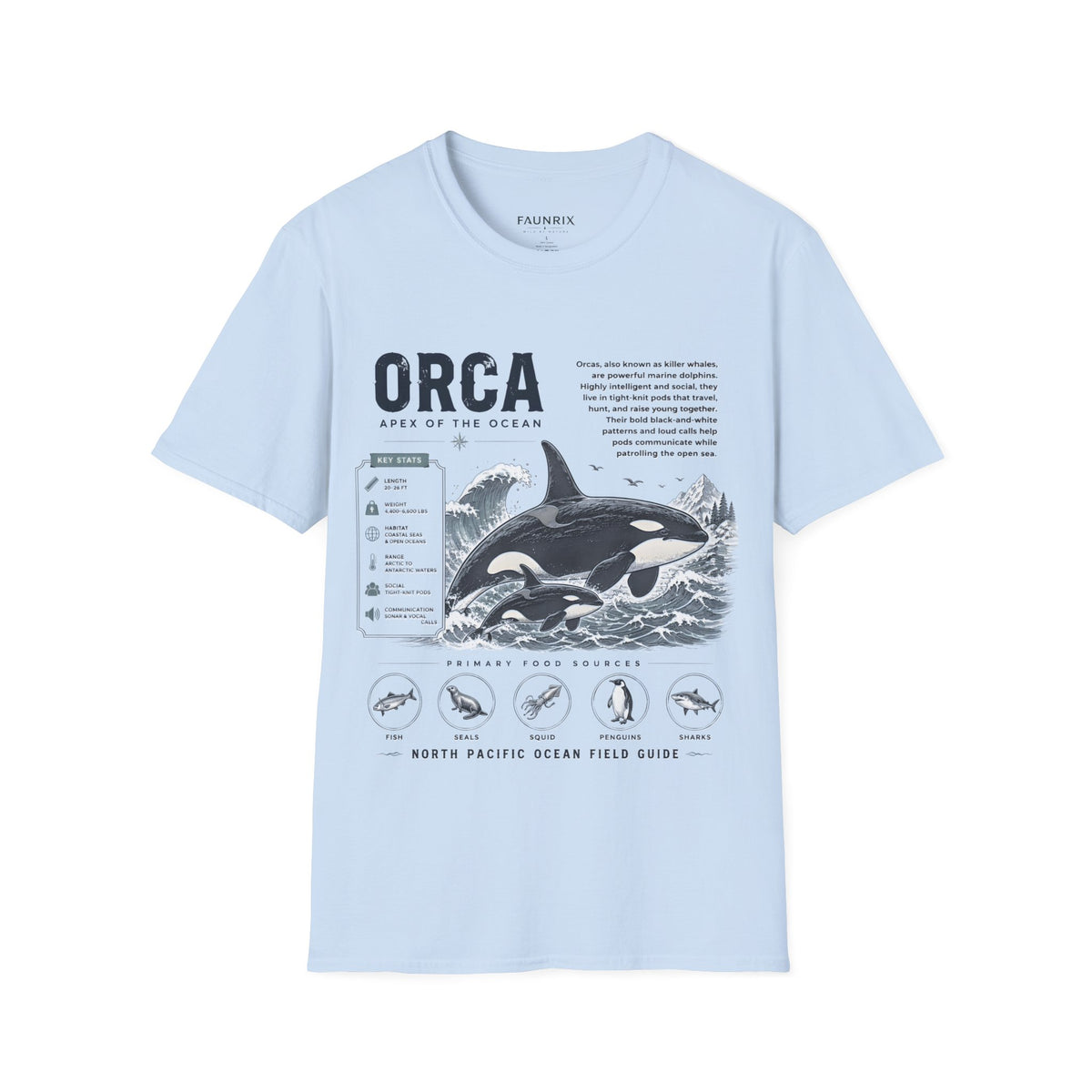 Orca Apex of the Ocean Anatomy T-Shirt – Vintage Marine Whale Illustration Tee