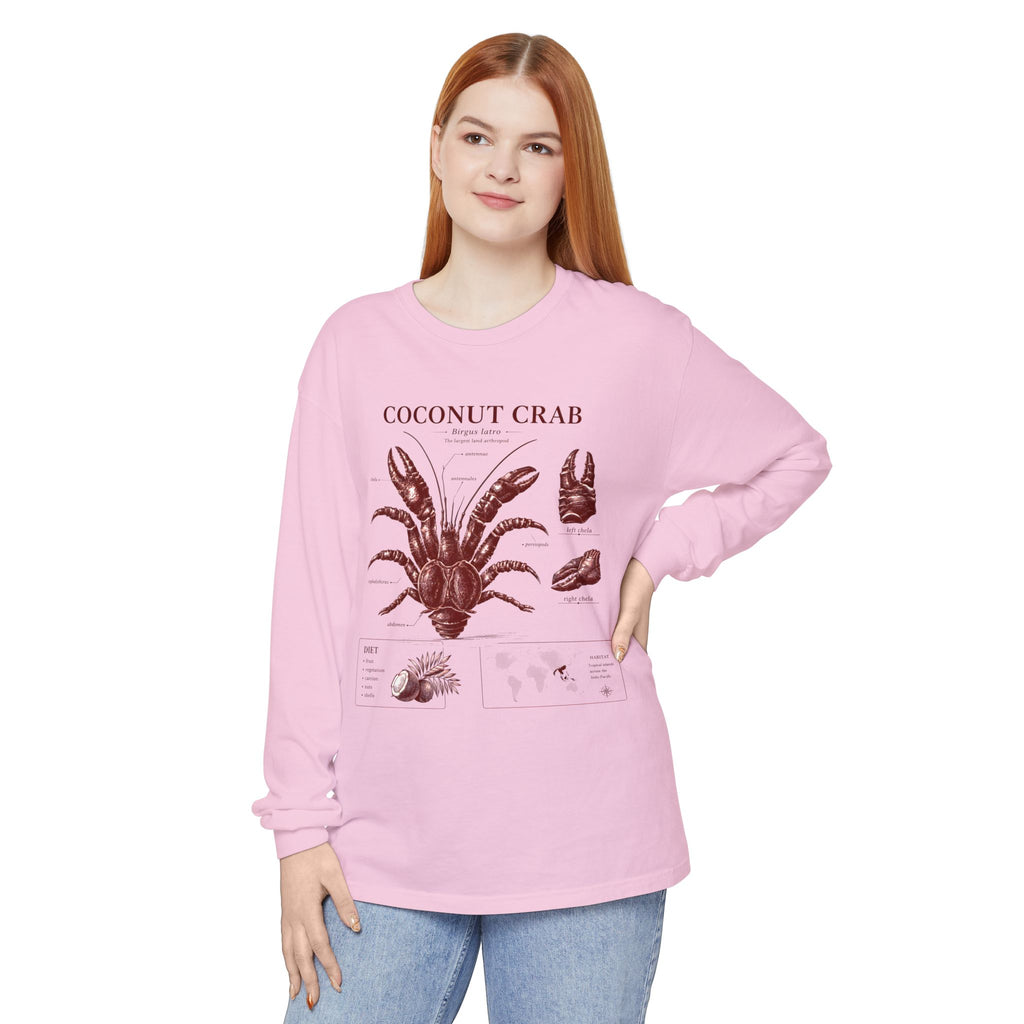 Coconut Crab Long Sleeve Tee — Vintage Marine Illustration