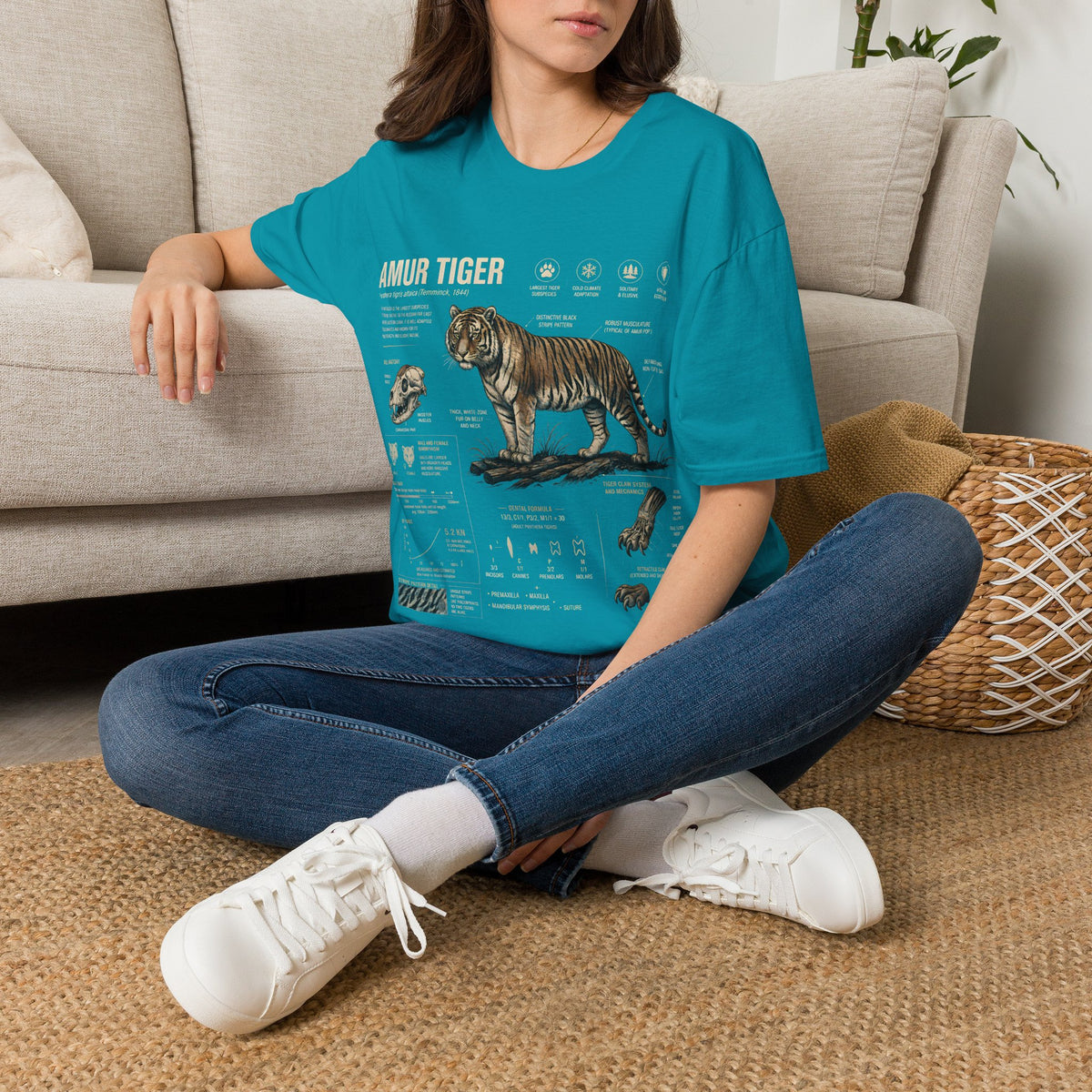 Amur Tiger Anatomy T-Shirt – Vintage Wildlife Anatomy Graphic Tee