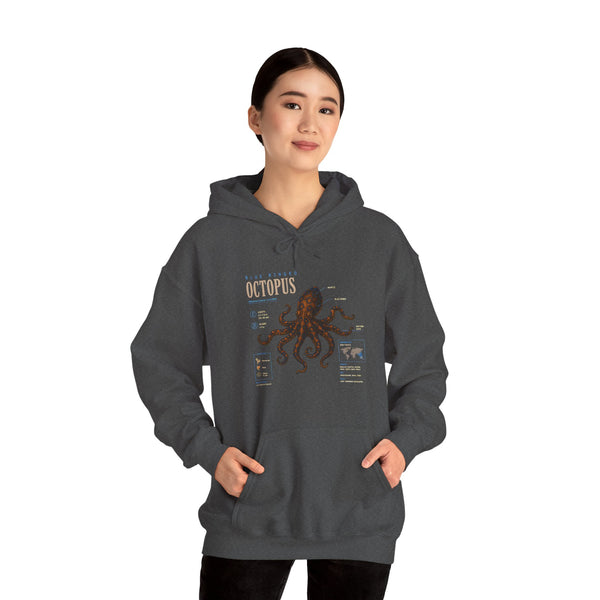 Octopus Specimen Hoodie — Vintage Marine Biology Illustration Sweatshirt