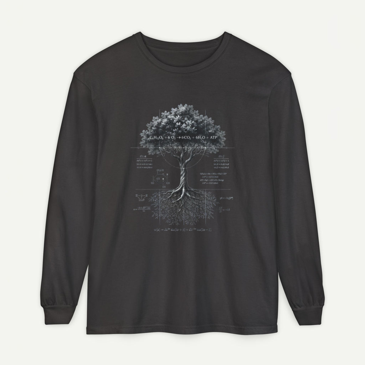 Long Sleeve T-Shirt — Botanical Tree of Life Illustration