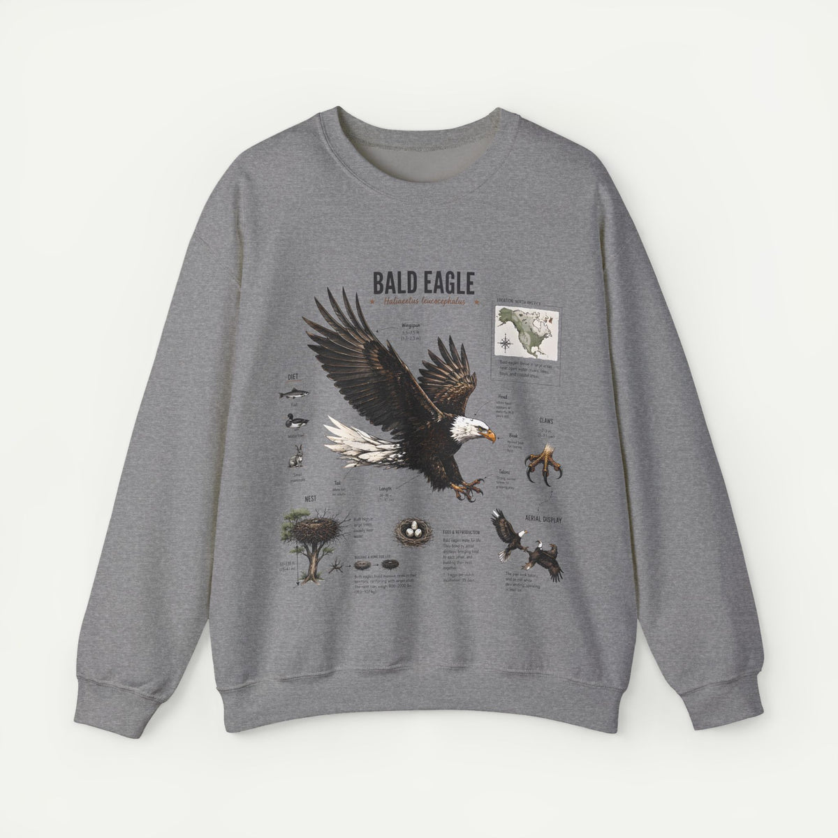 Bald Eagle Anatomy Sweatshirt
