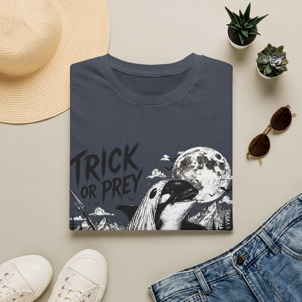 T-Shirt — Trick or Prey Halloween Orca Tee