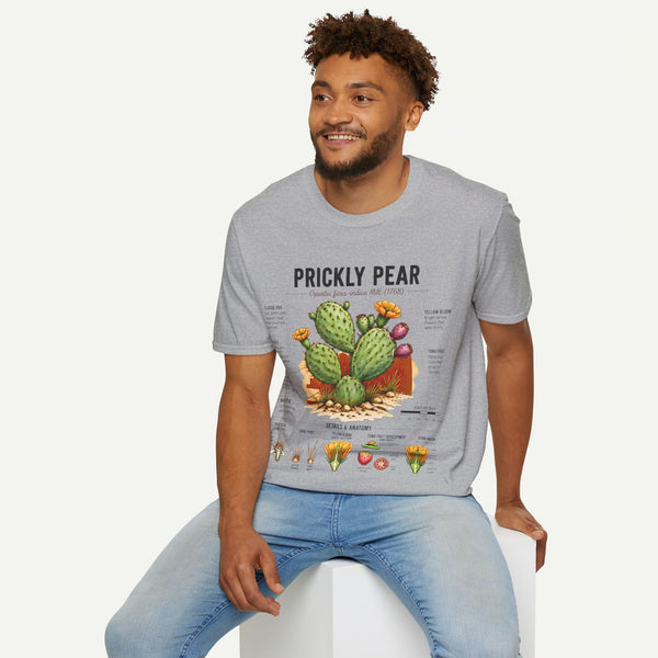 Prickly Pear Botanical T-Shirt — Vintage Cactus Illustration Tee