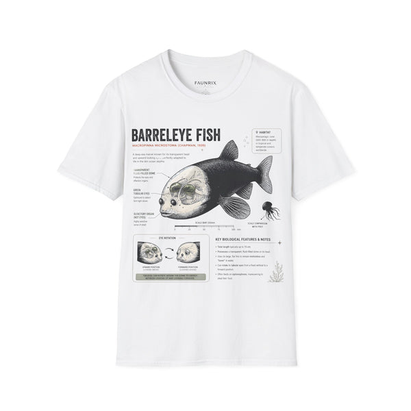 Barreleye Fish Anatomy T-Shirt — Deep Sea Biology Graphic Tee