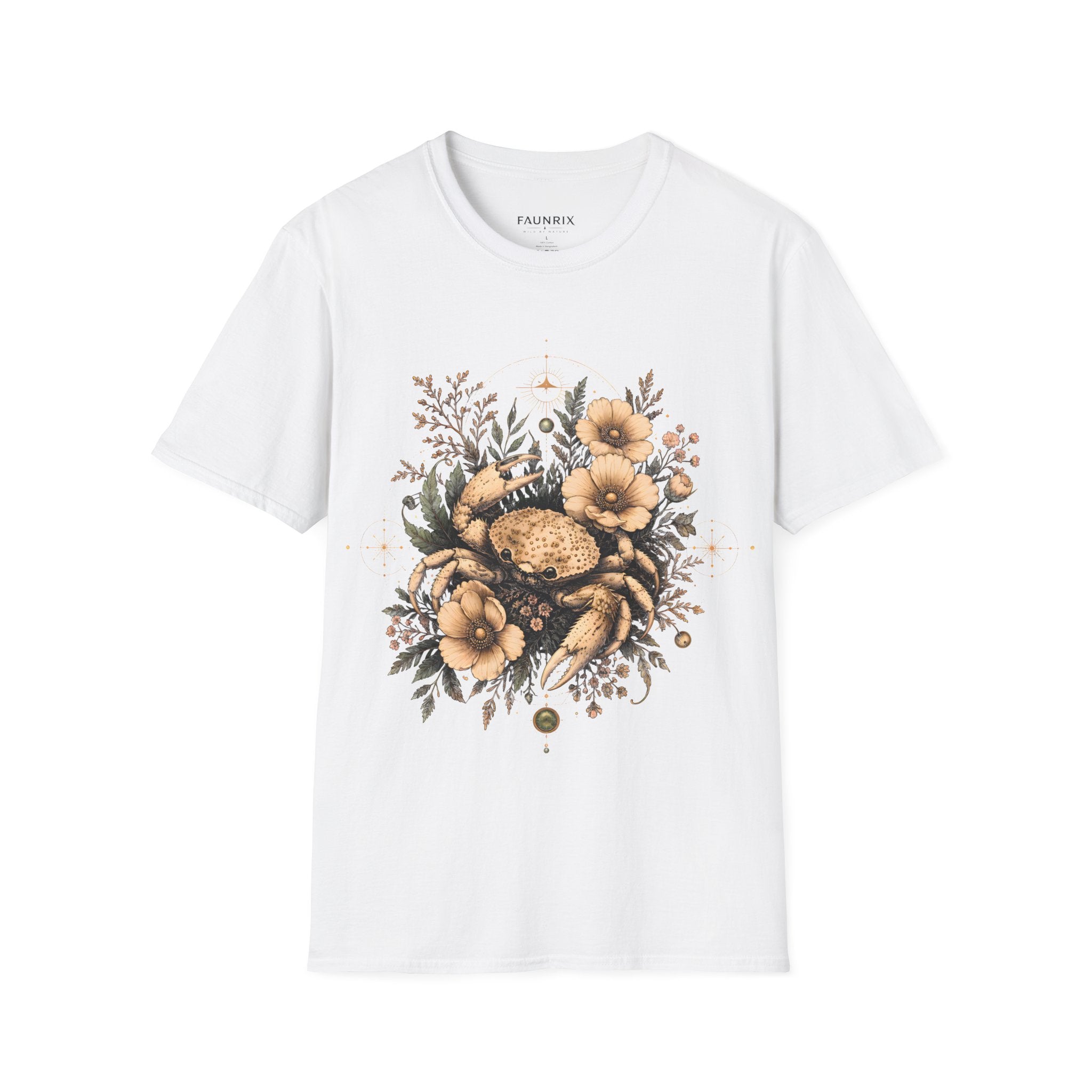 Floral Crab Tee — Vintage Coastal Crab & Wildflower Graphic T-Shirt Secondary image