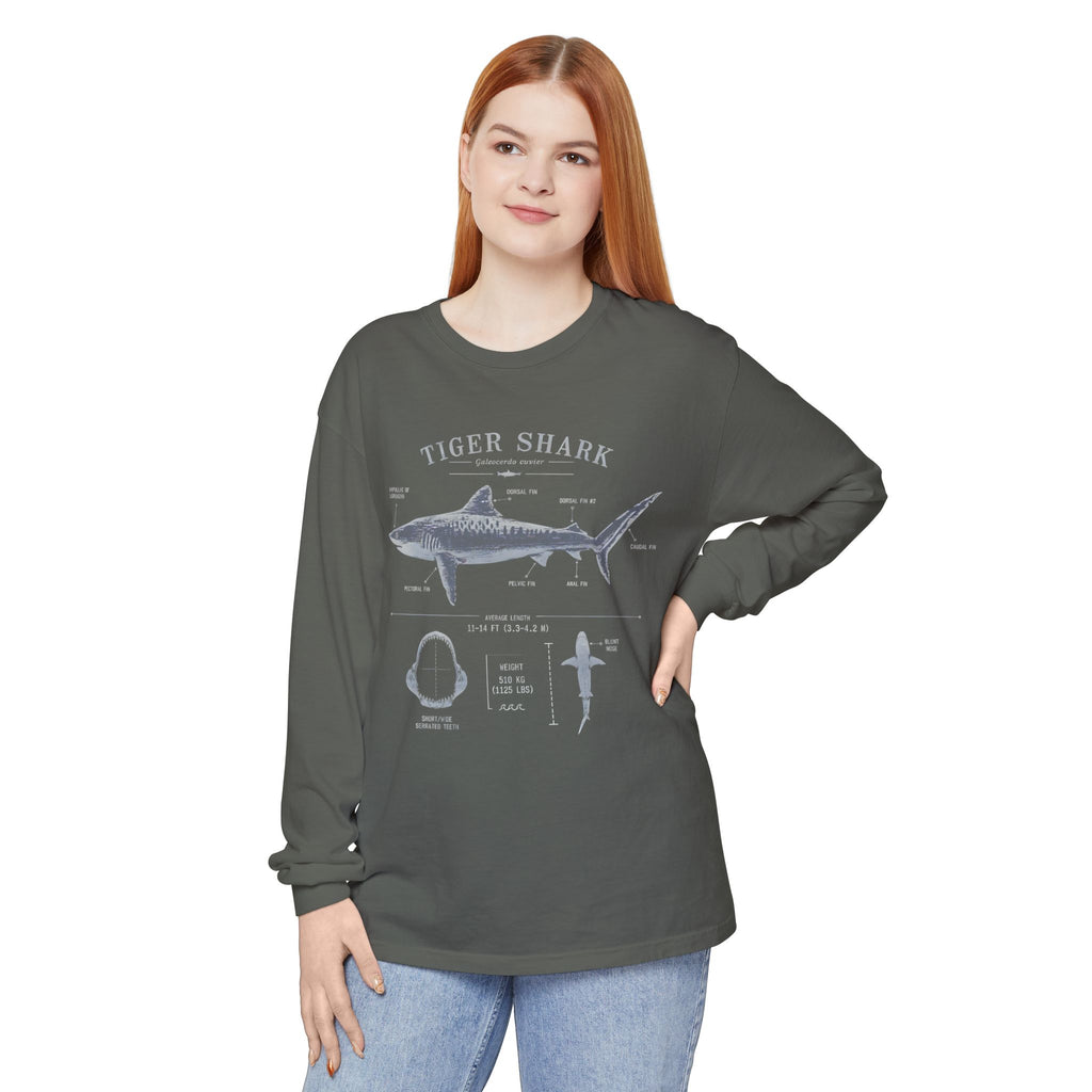 Tiger Shark Anatomy Long Sleeve T-Shirt
