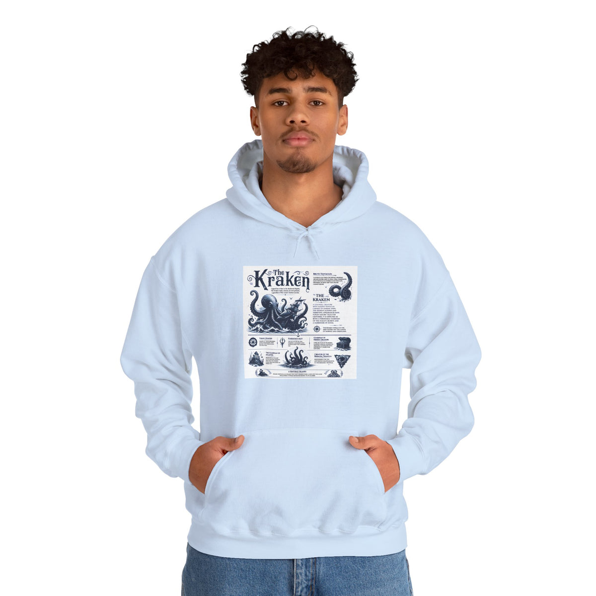 Kraken Nautical Hoodie – Vintage Sea Monster Diagram Sweatshirt