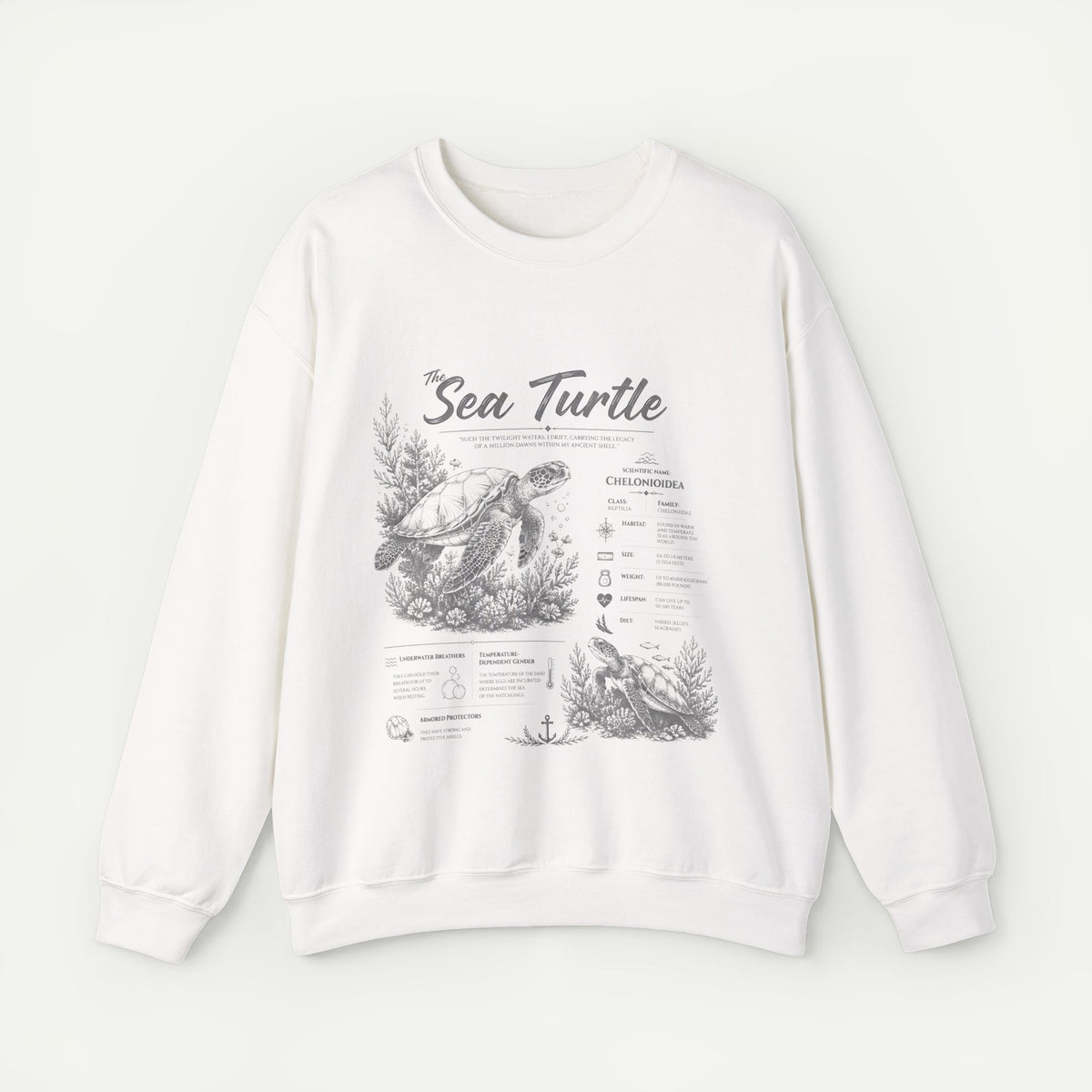 Sea Turtle Anatomy Crewneck Sweatshirt