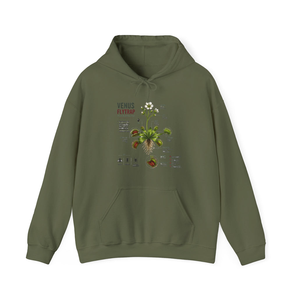 Venus Flytrap Botanical Hoodie – Illustrated Carnivorous Plant Guide