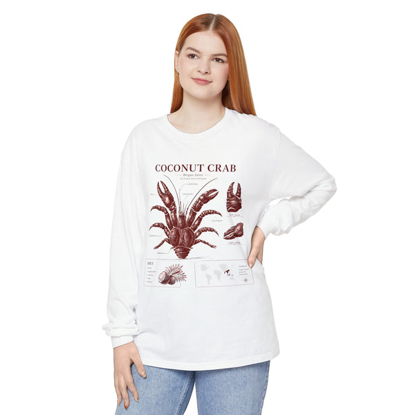 Coconut Crab Long Sleeve Tee — Vintage Marine Illustration