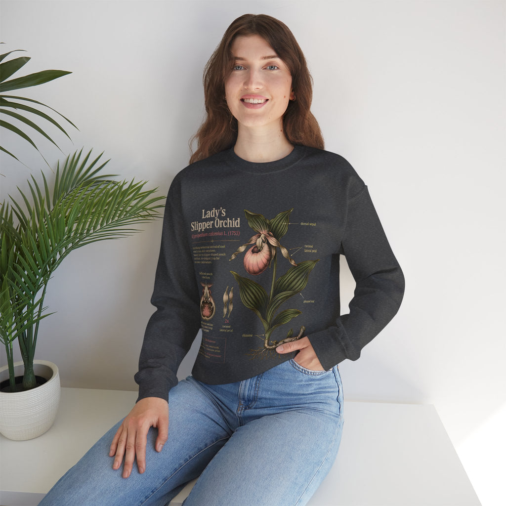 Lady's Slipper Orchid Botanical Sweatshirt