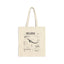 Beluga Whale Canvas Tote Bag — Marine Life Educational Diagram Tote