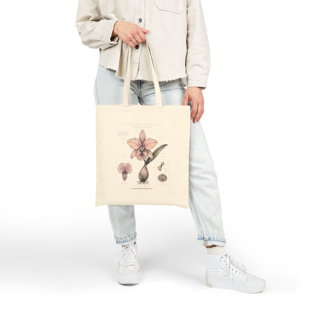 Botanical Amaryllis Canvas Tote Bag