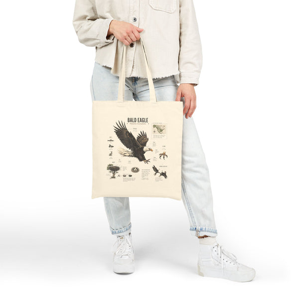 Bald Eagle Anatomy Canvas Tote
