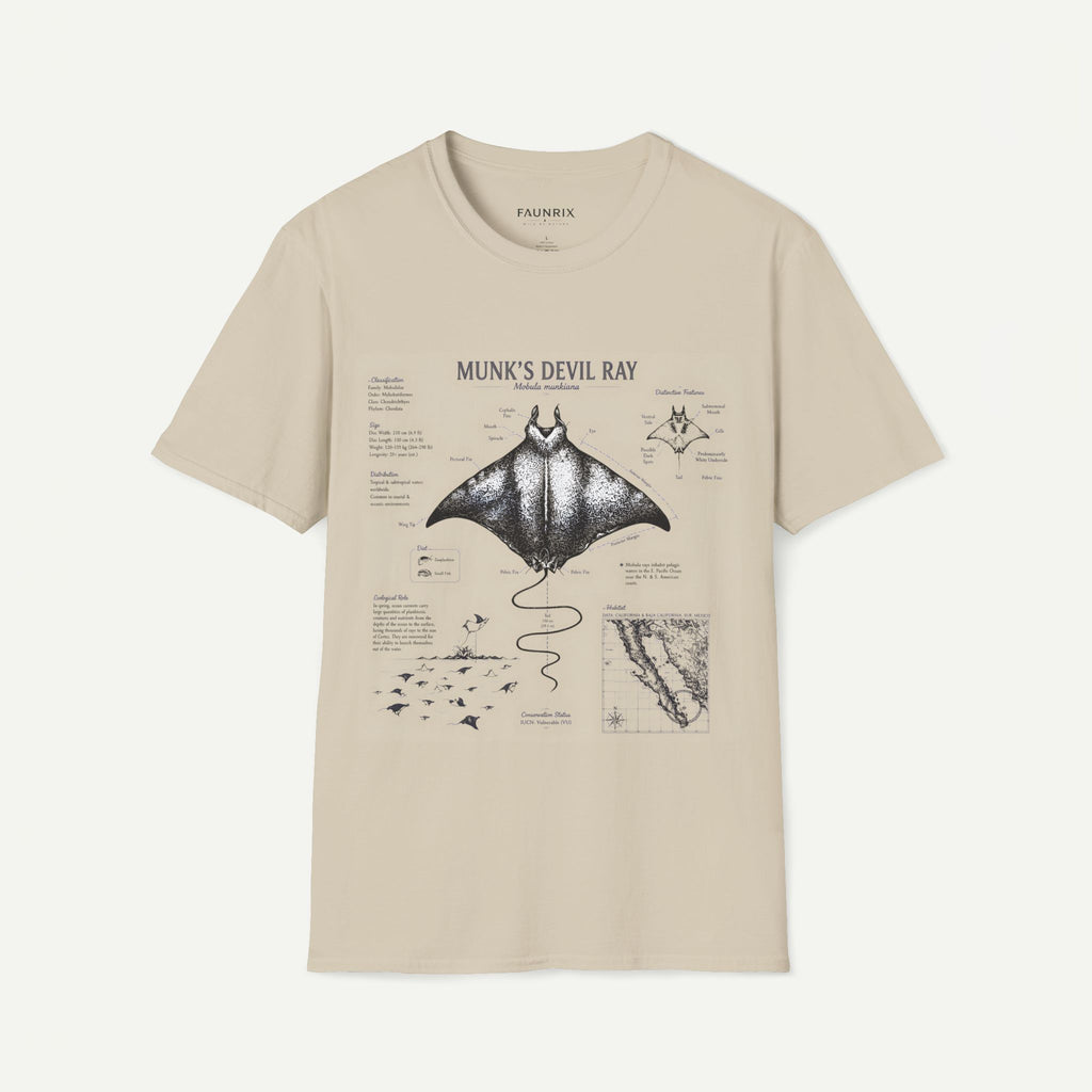 Munk's Devil Ray Anatomy Tee — Vintage Marine Life Illustration T-Shirt