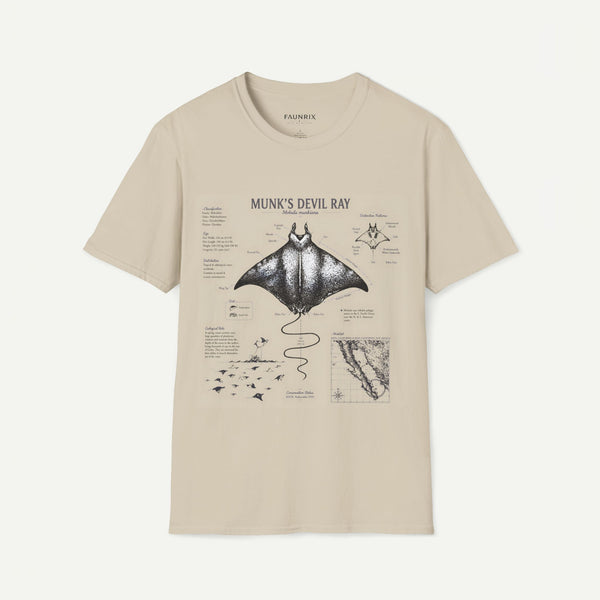 Munk's Devil Ray Anatomy Tee — Vintage Marine Life Illustration T-Shirt