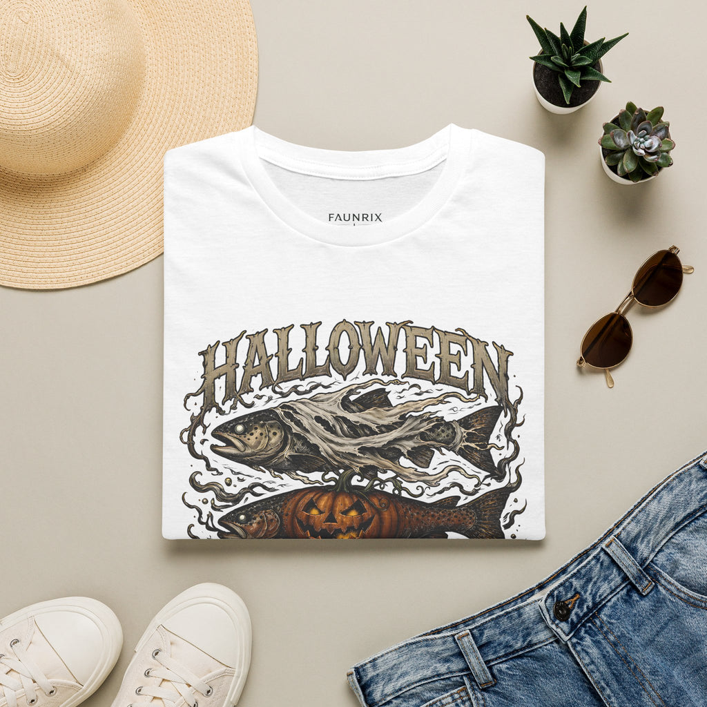 Halloween Fishing T-Shirt — Spooky Pumpkin Fish Graphic Tee