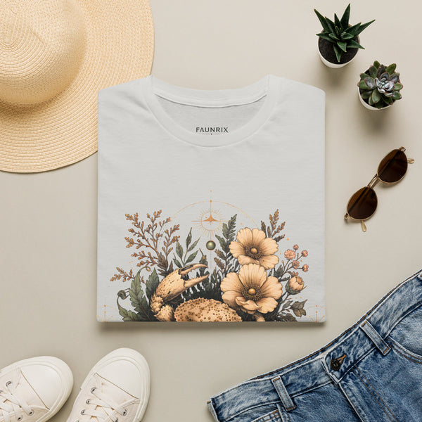 Floral Crab Tee — Vintage Coastal Crab & Wildflower Graphic T-Shirt
