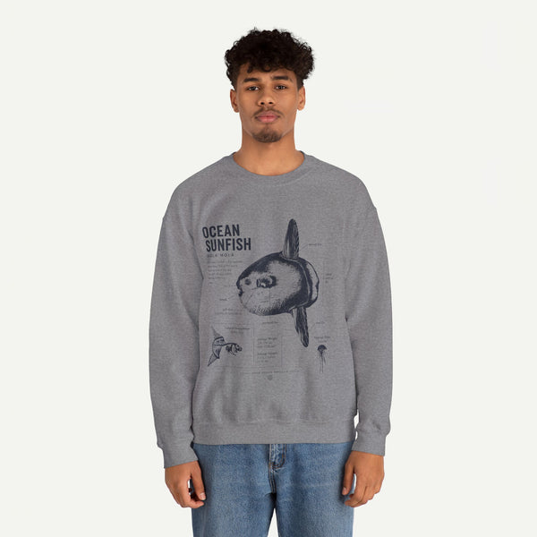 Ocean Sunfish Sweatshirt — Vintage Marine Illustration Pullover