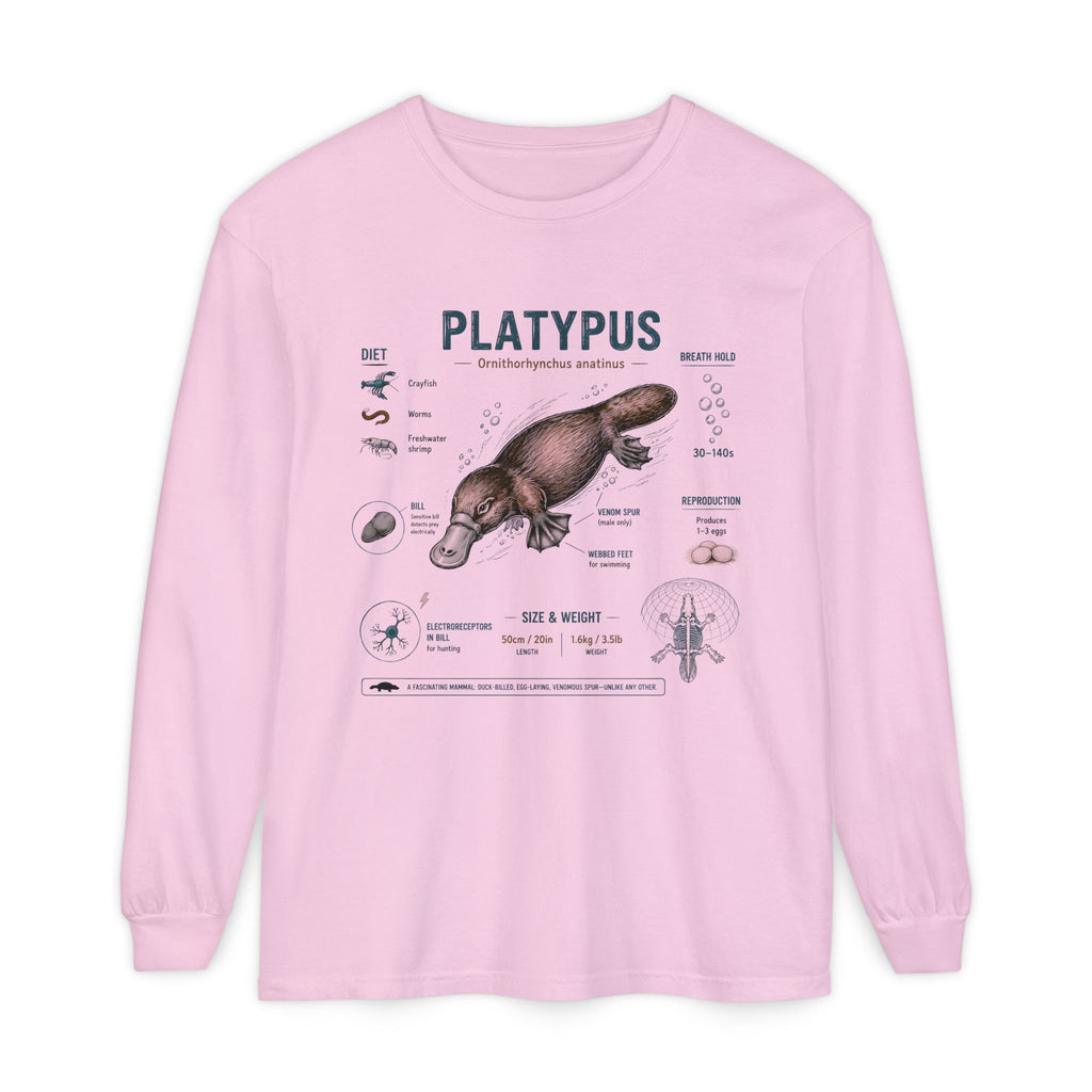 Platypus Anatomy Long Sleeve Tee — Illustrated Scientific Graphic