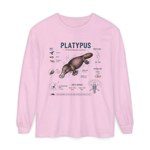 Platypus Anatomy Long Sleeve Tee — Illustrated Scientific Graphic