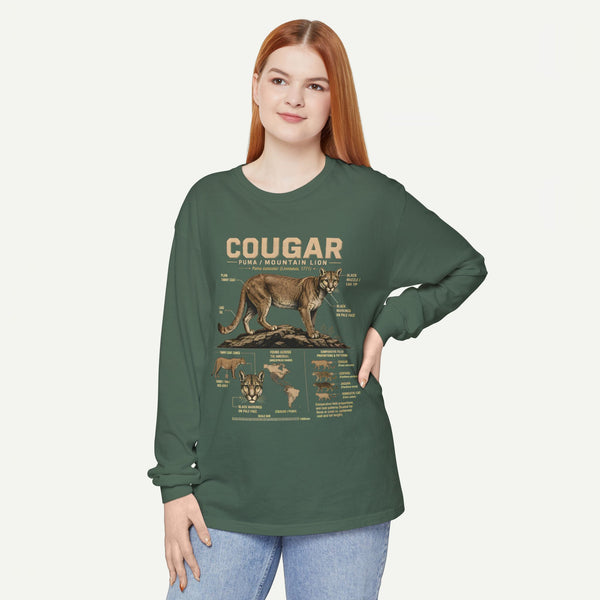 Cougar Wildlife Anatomy Long Sleeve Tee