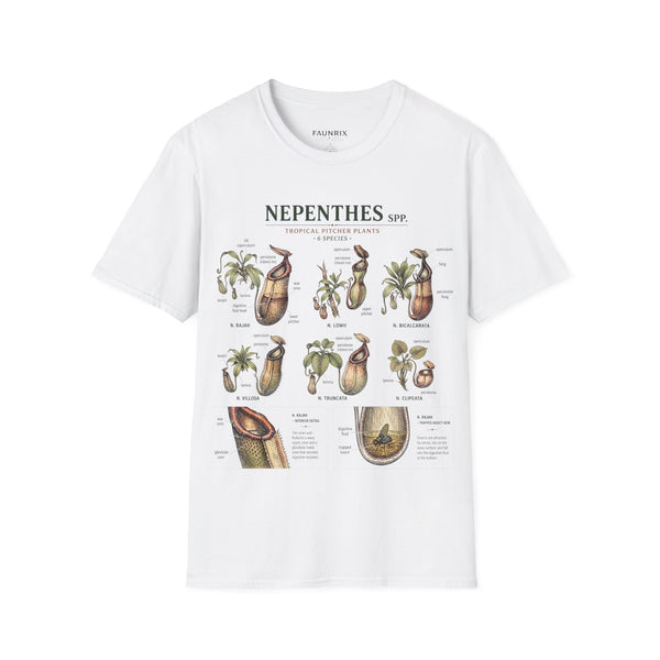 Nepenthes Botanical Tee — Carnivorous Pitcher Plant Anatomy Shirt