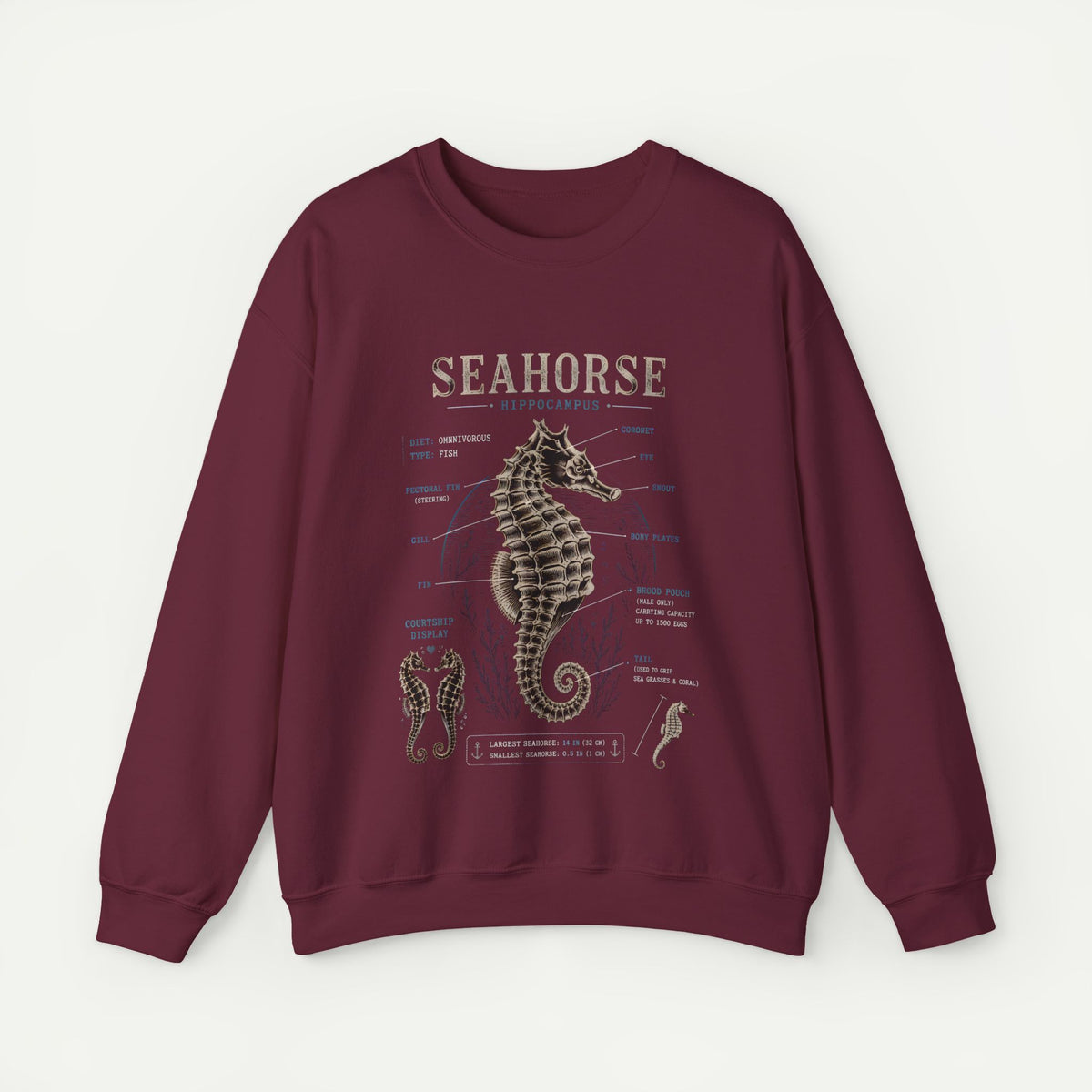 Seahorse Anatomy Crewneck Sweatshirt
