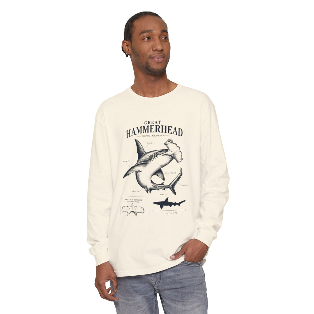 Hammerhead Shark Anatomy Long Sleeve Tee