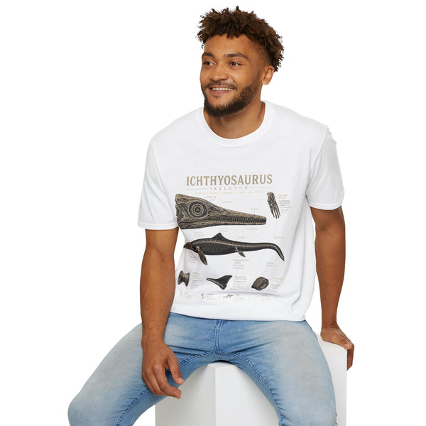 Ichthyosaurus Fossil Illustration T-Shirt