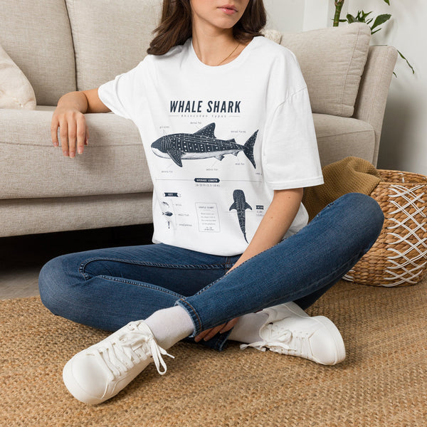 Whale Shark Anatomy Graphic T-Shirt — Marine Life Illustration Tee