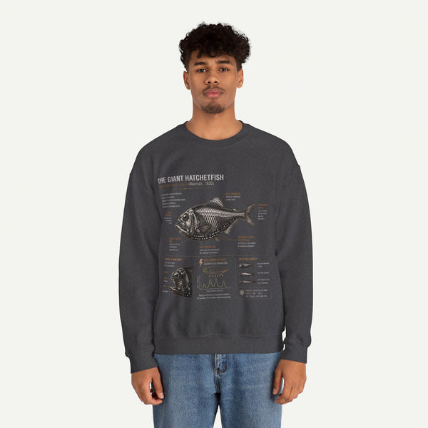 Hatchetfish Anatomy Sweatshirt — The Giant Hatchetfish Marine Science Crewneck