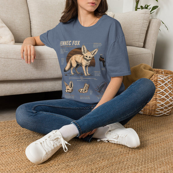 Fennec Fox Anatomy Tee — Illustrated Desert Fox Graphic T-Shirt
