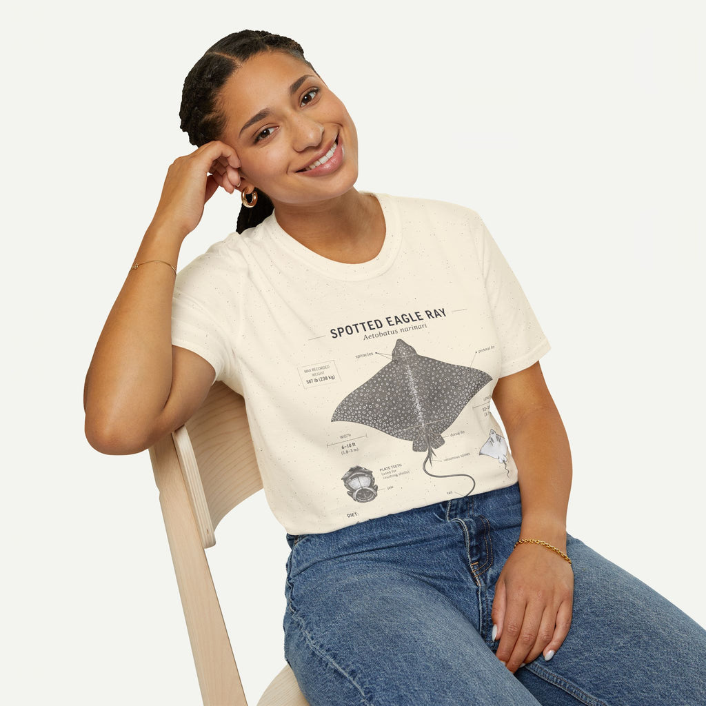 Spotted Eagle Ray Anatomy T-Shirt — Marine Life Graphic Tee