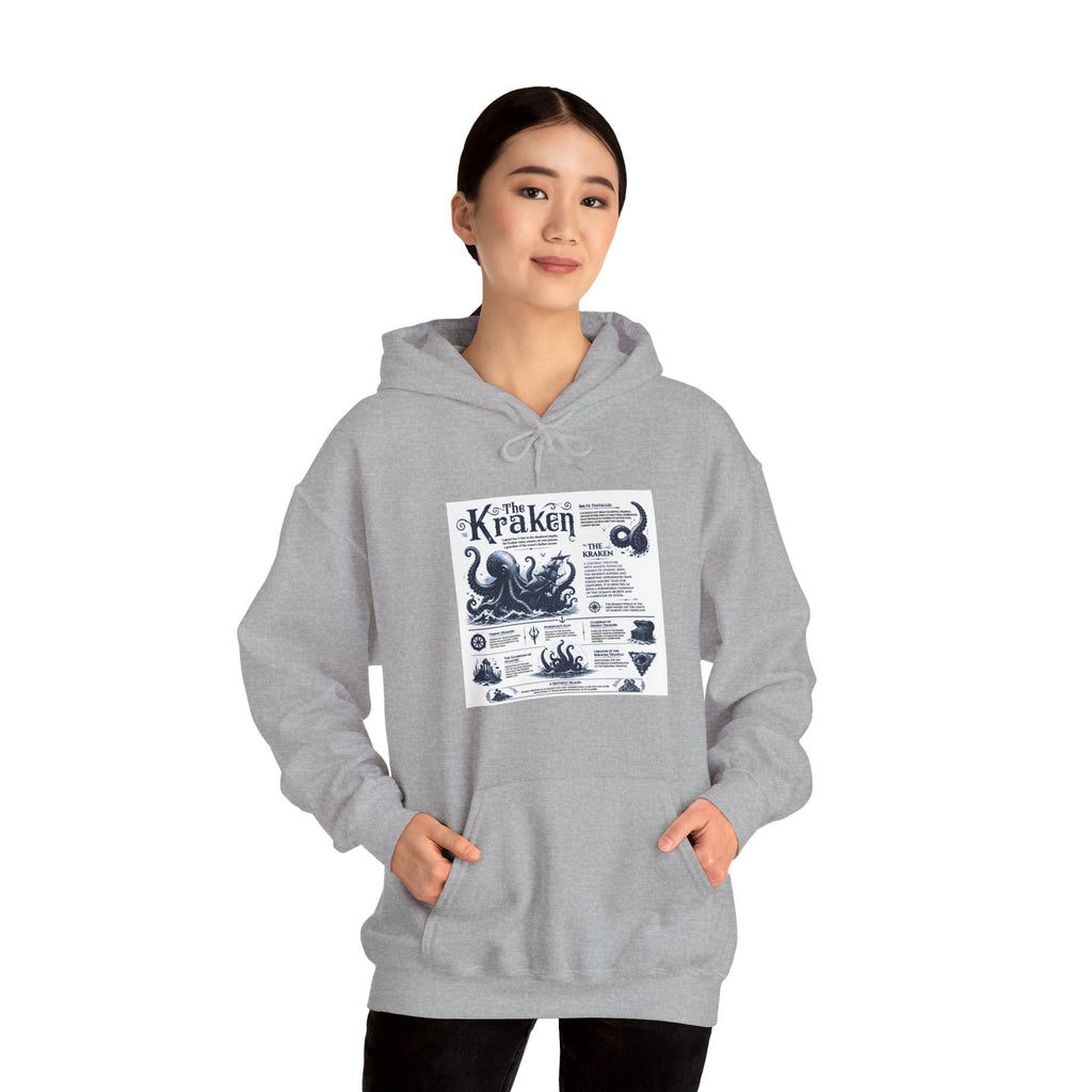 Kraken Nautical Hoodie – Vintage Sea Monster Diagram Sweatshirt