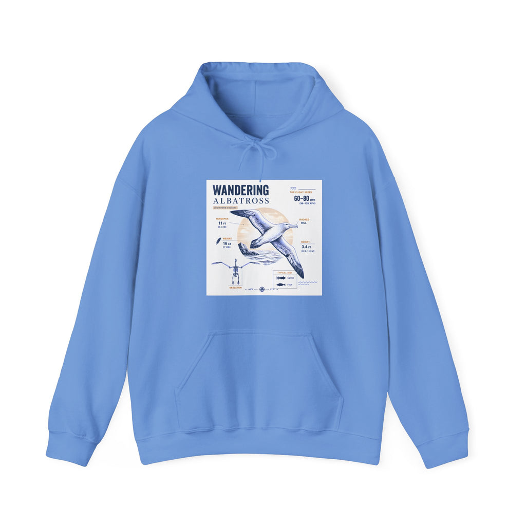 Wandering Albatross Hoodie — Illustrated Sea Bird Anatomy Pullover