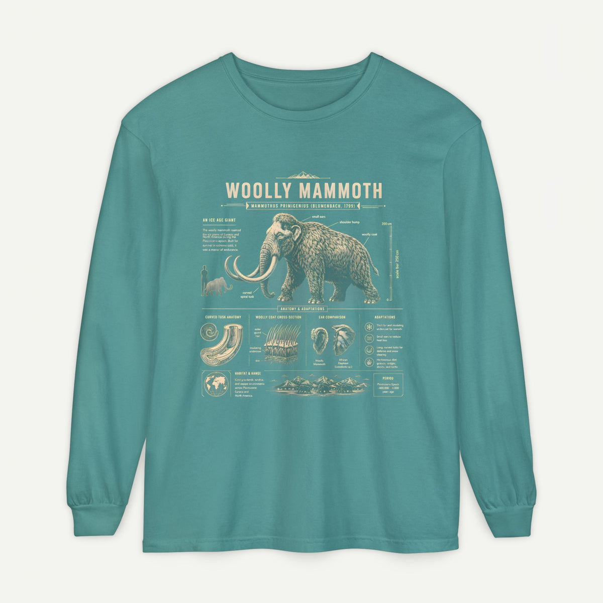 Woolly Mammoth Anatomy Long Sleeve Tee Main image