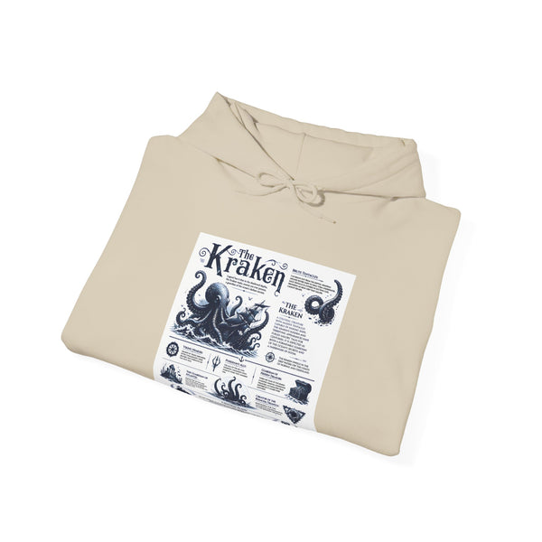 Kraken Nautical Hoodie – Vintage Sea Monster Diagram Sweatshirt